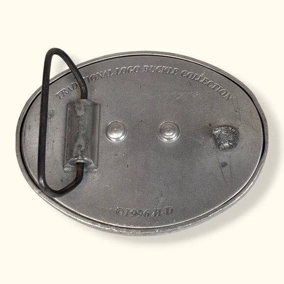 Vintage 1990s Harley Davidson Logo Belt Buckle - Picture 6 of 7